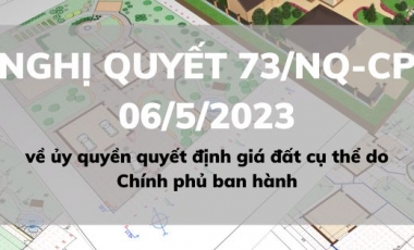 Nghị quyết 73/NQ-CP ngày 06 tháng 5 năm 2023 về ủy quyền quyết định giá đất cụ thể do Chính phủ ban hành Hoàng Thịnh Luật