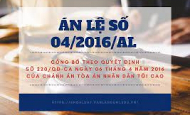 Án lệ số 04/2016/AL về vụ án “Tranh chấp hợp đồng chuyển nhượng quyền sử dụng đất” Hoàng Thịnh Luật