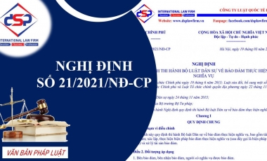 NGHỊ ĐỊNH 21/2021/NĐ-CP HƯỚNG DẪN BỘ LUẬT DÂN SỰ BẢO ĐẢM THỰC HIỆN NGHĨA VỤ Hoàng Thịnh Luật